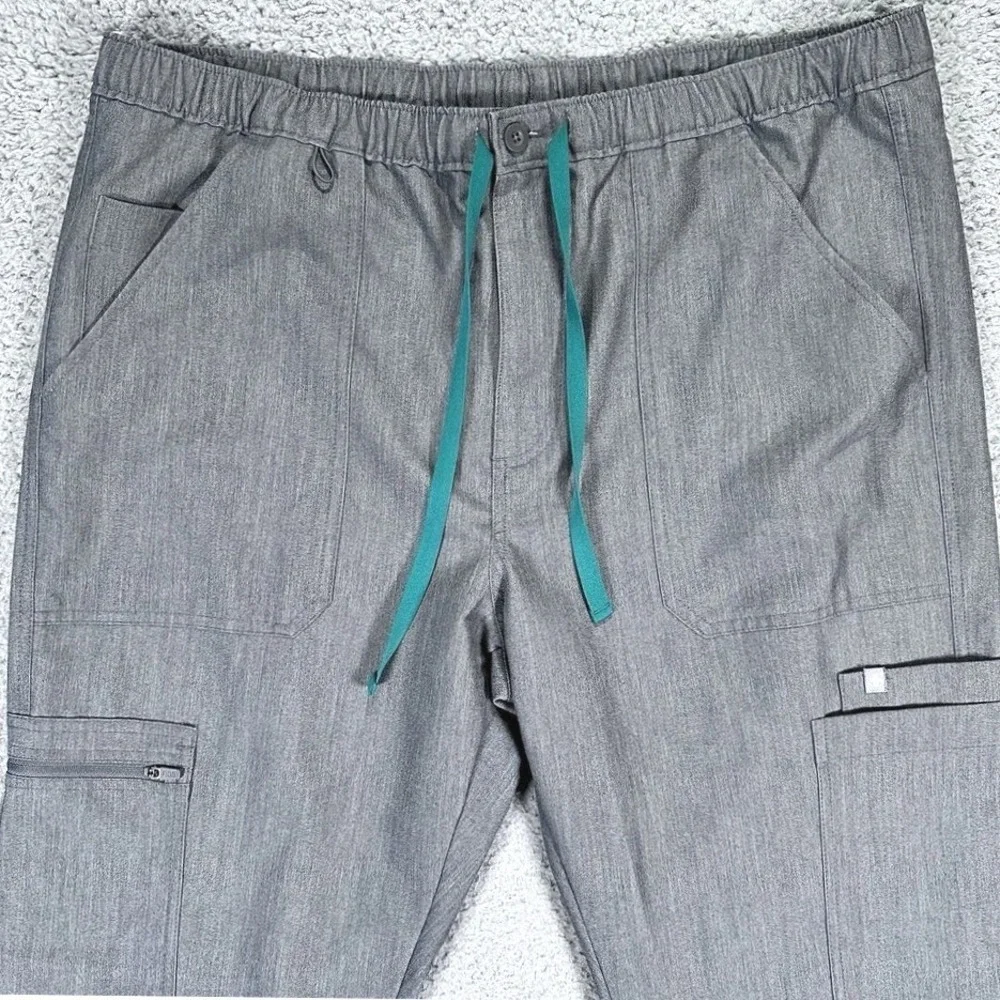 FIGS Cairo Cargo Scrub Pants Men's XL Graphite Gray FIONx Straight Leg Workwear
